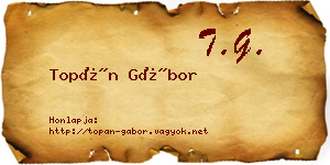 Topán Gábor névjegykártya